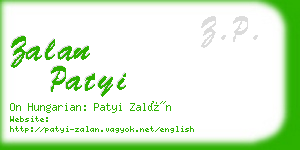 zalan patyi business card